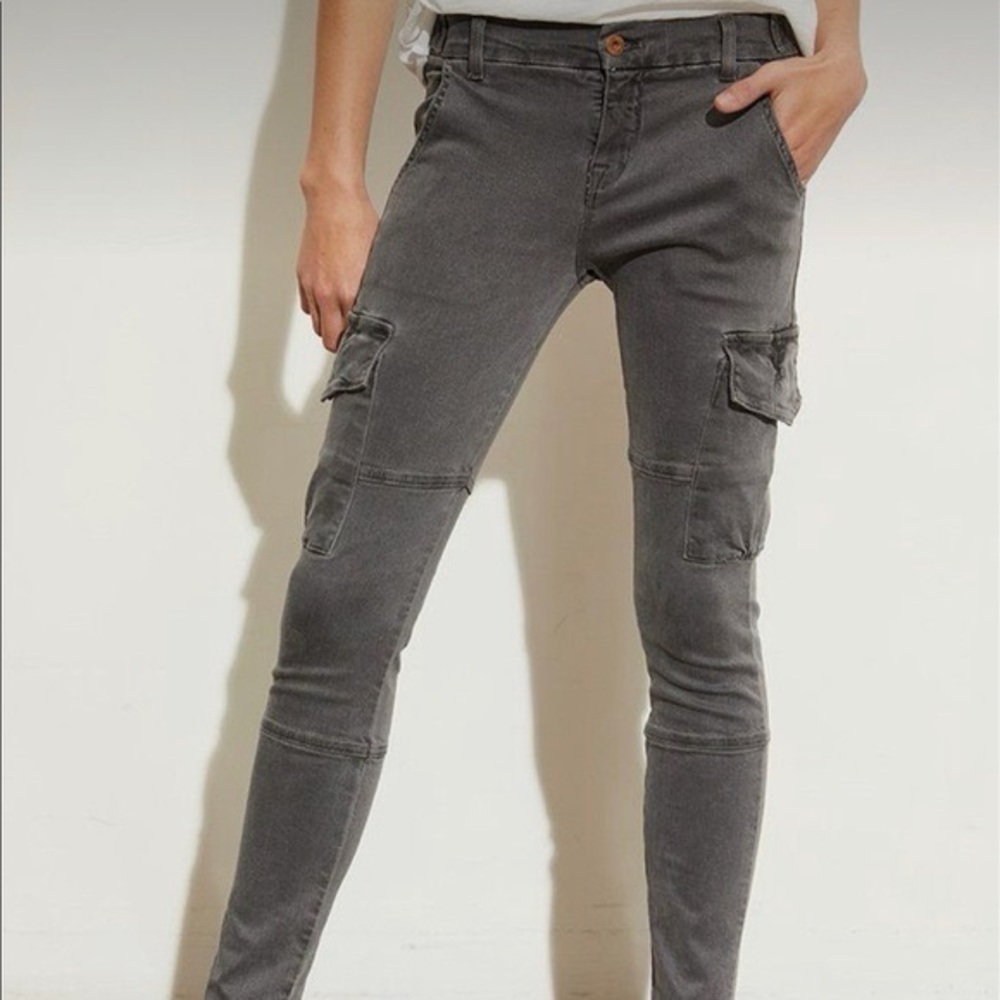 NSF The Vincent Gray Skinny Jeans with Cargo Style